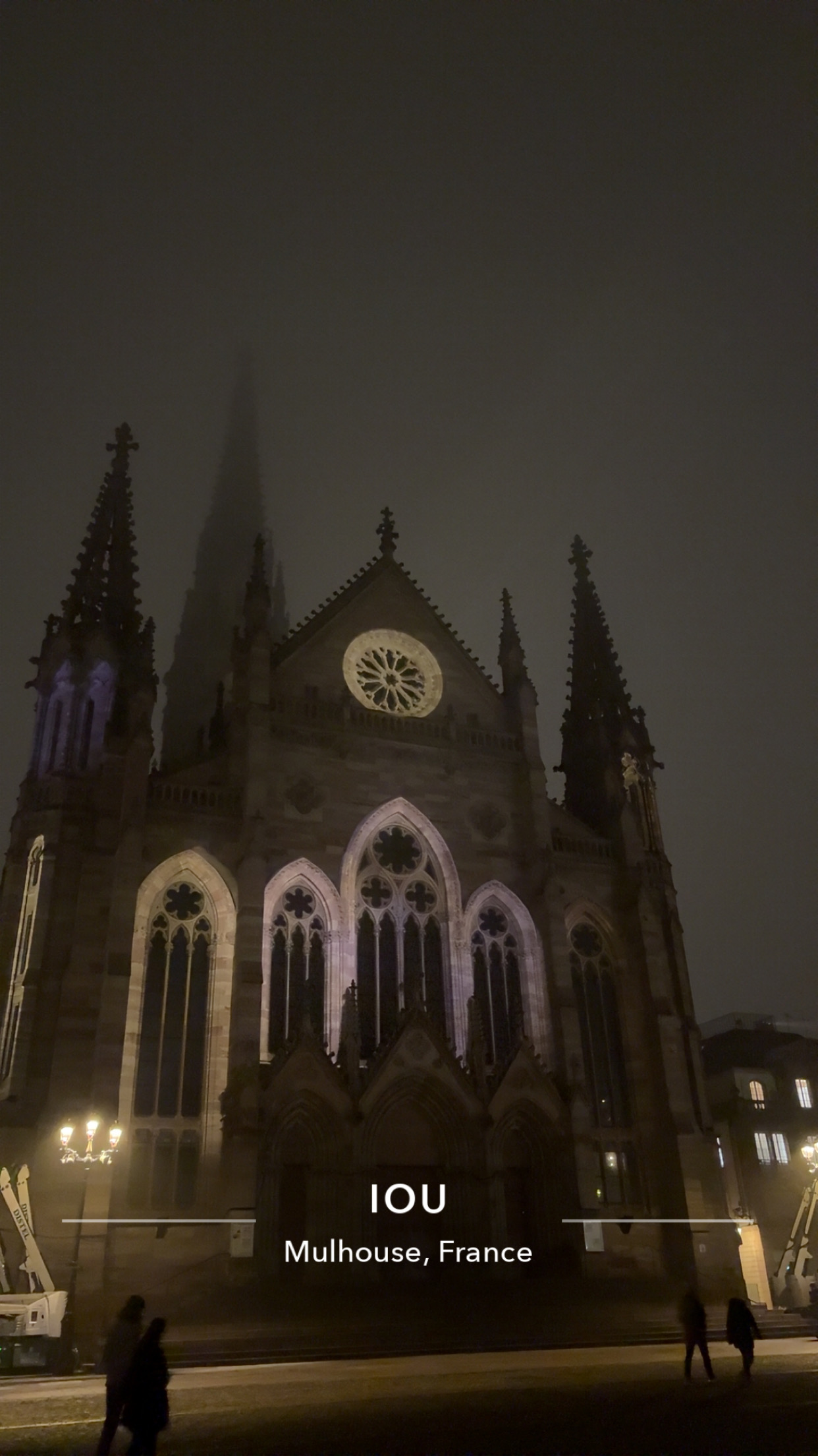 Temple Saint-Étienne, Mulhouse, gece aydınlatması