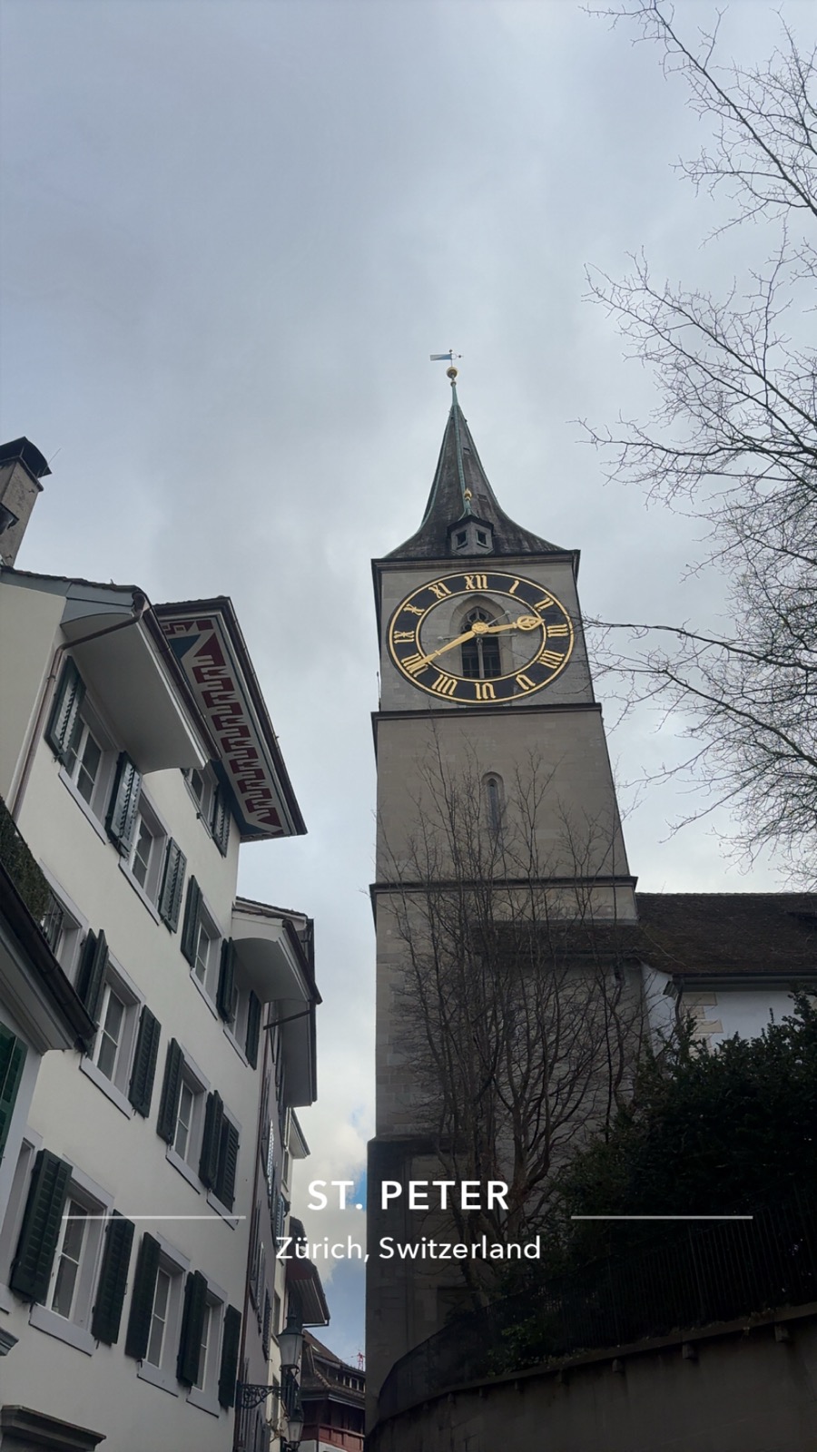 St. Peter Kilisesi saat kulesi, Z&uuml;rih